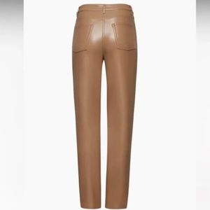 Aritzia Wilfred Tan Leather Pants